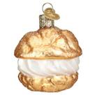 Enfeite de Natal Old World Cream Puff Blown Glass 2020 Enfeite de Natal Old World Cream Puff Blown Glass 2020