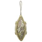 Enfeite de Natal Oval Pequeno Dourado Arvore Natal 13cm