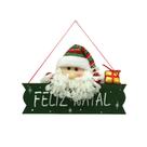 Enfeite de Natal Placa Com Papai Noel Feliz Natal - Wincy