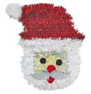 Enfeite de Natal Rosto Papai Noel Fita Brilho 33cm