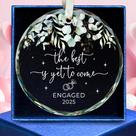 Enfeite de Natal SUCHAGIFT Engaged Couples 2025 Glass