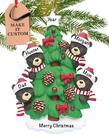 Enfeite de Natal, tradições natalinas, Black Bear, família de 4 Enfeite de Natal, tradições natalinas, Black Bear, família de 4