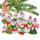 Enfeite de Natal, tradições natalinas, boneco de neve, família de 10 pessoas Enfeite de Natal, tradições natalinas, boneco de neve, família de 10 pessoas