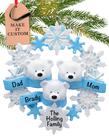 Enfeite de Natal, tradições natalinas, urso polar, família de 3 Enfeite de Natal, tradições natalinas, urso polar, família de 3
