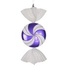 Enfeite de Natal Vickerman Flat Swirl Candy 18,5 cm roxo-branco Enfeite de Natal Vickerman Flat Swirl Candy 18,5 cm roxo-branco