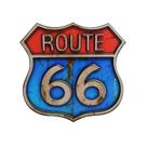Enfeite de Parede Quadro Route 66 3D M Decoração 32x30 Mdf 6mm Madeira