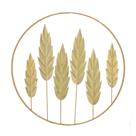 Enfeite de parede redondo em metal dourado 50cm