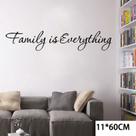 Enfeite de Parede Sala Adesivo Frase Inglês Family Is 11x60