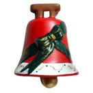 Enfeite de Porta de Pendurar Sino de Natal em Ceramica