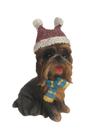 Enfeite de Resina Cachorro 5,5x3,5x9,5cm Natal