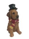 Enfeite de Resina Cachorro 5,5x3,5x9,5cm Natal