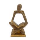 Enfeite de resina Reflexão Com Pedras Brilhants Dourado 13cm Enfeite de resina Reflexão Com Pedras Brilhants Dourado 13cm