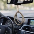 Enfeite De Retrovisor carro caminhão pingente penduricalho lacinho em couro