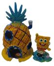 Enfeite Decoração de Aquário Casa do Bob Esponja + Bob