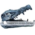 Enfeite decoração em resina cabeça crânio jacaré crocodilo