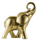 Enfeite Decoração Escultura Elefante Dourado - 17cm