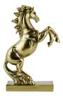 Enfeite Decoração Rack Sala Cavalo Dourado Pequeno - 12cm