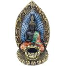 Enfeite Decorativo Buda Tibetano Porta Vela Decoração Zen Hindu Resina