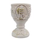 Enfeite Decorativo Cálice Cristão Católico Do Santo Graal Comunhão Em Resina com Detalhes em Dourado