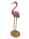 Enfeite decorativo cisne rosa de resina para casa 27cm