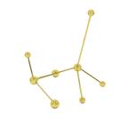 Enfeite Decorativo Cubo Marmorizado Maior Filetes Dourado