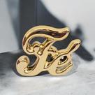 Enfeite Decorativo De Cerâmica Palavra Paz Fé Decoração Elegante Rose Prata Dourado