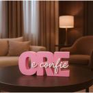 Enfeite Decorativo de Mesa Ore e Confie Frase Inspiradora 3D Enfeite Decorativo de Mesa Ore e Confie Frase Inspiradora 3D