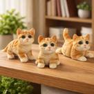 Enfeite Decorativo De Resina Trio De Mini Gatinhos Gatos Enfeite Decorativo De Resina Trio De Mini Gatinhos Gatos
