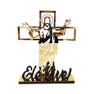 Enfeite Decorativo "Ele Vive" - Decoração Elegante de Sala - Acrílico Espelhado Dourado