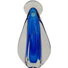 Enfeite Decorativo em Murano Manto Azul Imagem Santa Nossa Senhora