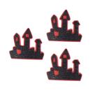Enfeite Decorativo Halloween - Mini Castelo Vermelho Com Glitter- 7cm - 3 unidades - Rizzo