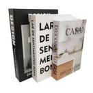 Enfeite Decorativo Kit Com 3 Caixas Livro