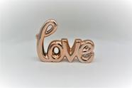 Enfeite Decorativo Love Em Cerâmica Luxo 14,5 Cm Enfeite Decorativo Love Em Cerâmica Luxo 14,5 Cm