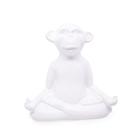 Enfeite Decorativo Macaco Yoga Meditação Cerâmica Branco 17 cm F04 - D'Rossi Enfeite Decorativo Macaco Yoga Meditação Cerâmica Branco 17 cm F04 - D'Rossi