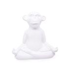 Enfeite Decorativo Macaco Yoga Meditação Cerâmica Branco 17 Cm F04 - D'rossi Enfeite Decorativo Macaco Yoga Meditação Cerâmica Branco 17 Cm F04 - D'rossi
