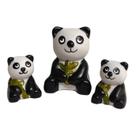 Enfeite Decorativo Miniatura Familia Urso Ursinho Panda