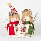 Enfeite Decorativo Natalino de Boneco de Neve 30 cm