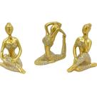 Enfeite decorativo yoga trio meditação em resina tres-181