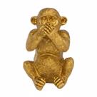 Enfeite Dourado de Macaco Mudo 9 CM