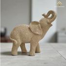 Enfeite Elefante Nude em Gesso 23 Cm Decoração Escritório AVB DECOR