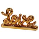Enfeite Em Cerâmica Love Bronze 13X07 Cm - Buzzios Enfeite Em Cerâmica Love Bronze 13X07 Cm - Buzzios