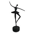 Enfeite Escultura Bailarina Dançando Ceramica Black Formosa