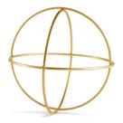 Enfeite Esfera Forma Geométrica Vazada Em Metal Dourado 24 Cm M02 - D'rossi