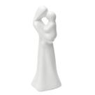 Enfeite Estatueta Mãe e Bebê cor branco brilho 17cm