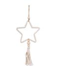 Enfeite estrela para pendurar off white