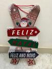 Enfeite feliz natal e feliz ano novo 3 D de espuma de papelão para porta ou decoração