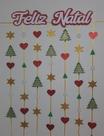 Enfeite Feliz Natal Painel Decorativo em Fita de Cetim e Eva