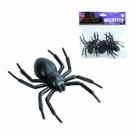 Enfeite Halloween Aranha de Plastico 7cm 6 Pcs Pto