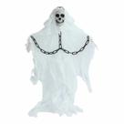 Enfeite Halloween Caveira Fantasma 80cm Branco