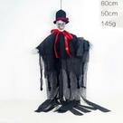 Enfeite Halloween Esqueleto Com Roupa de Pendurar 80cm